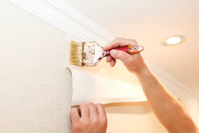 Pose de papier peint à Septème — revêtements muraux et toiles de verre